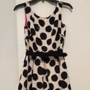NWOT Eliza J Black White Polka Dots Sleeveless Dress Size 2
